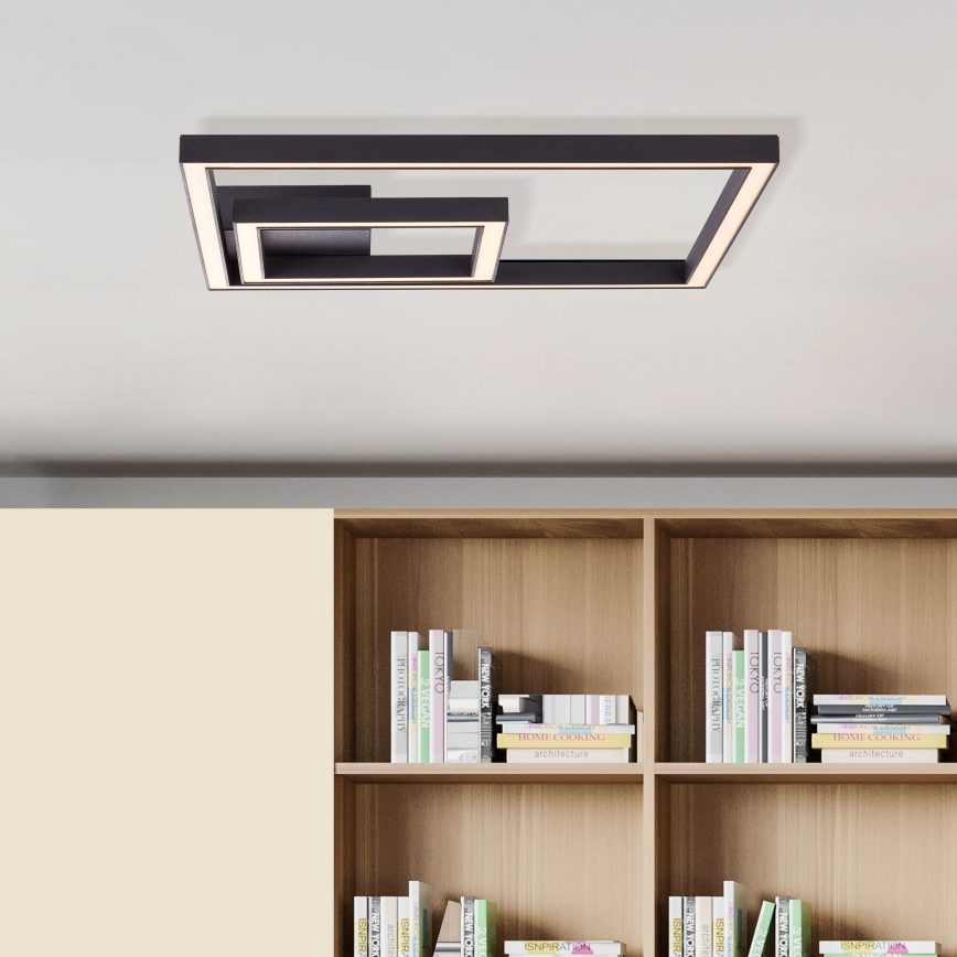 Brilliant - Φωτιστικό οροφής LED QUON LED/24W/230V 3000K 40x40 cm μαύρο