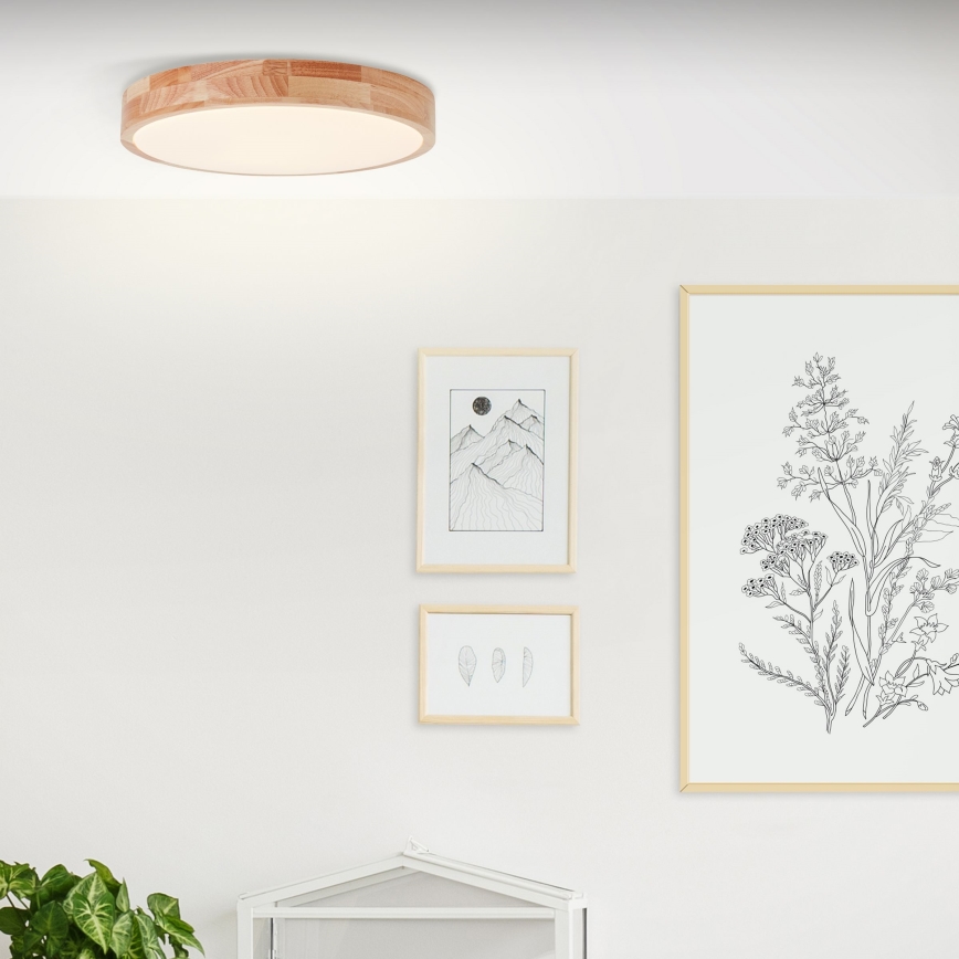 Brilliant - Φωτιστικό οροφής LED SLIMLINE LED/22W/230V διάμ. 39 cm καουτσουκόξυλο
