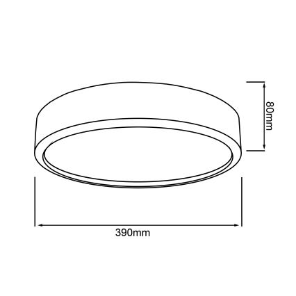 Brilliant - Φωτιστικό οροφής LED SLIMLINE LED/22W/230V διάμ. 39 cm καουτσουκόξυλο
