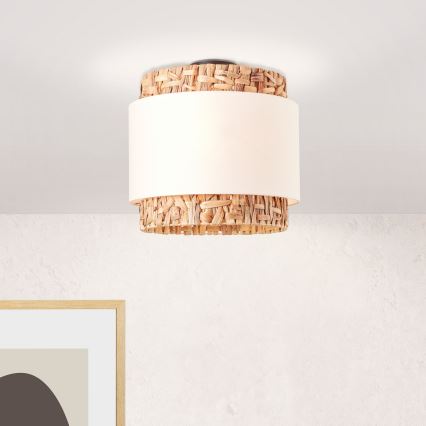 Brilliant - Φωτιστικό οροφής WATERLILLY 2xE27/60W/230V διάμετρος 35 cm κρεμ