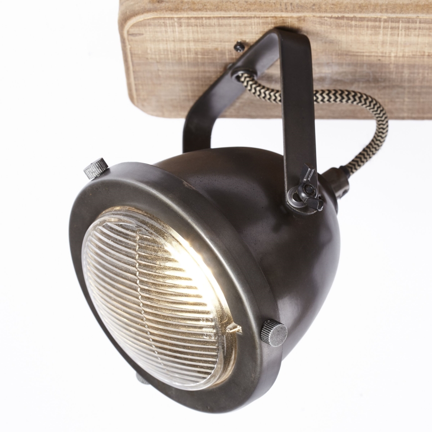 Brilliant - Φωτιστικό σποτ CARMEN WOOD 3xGU10/5W/230V καφέ