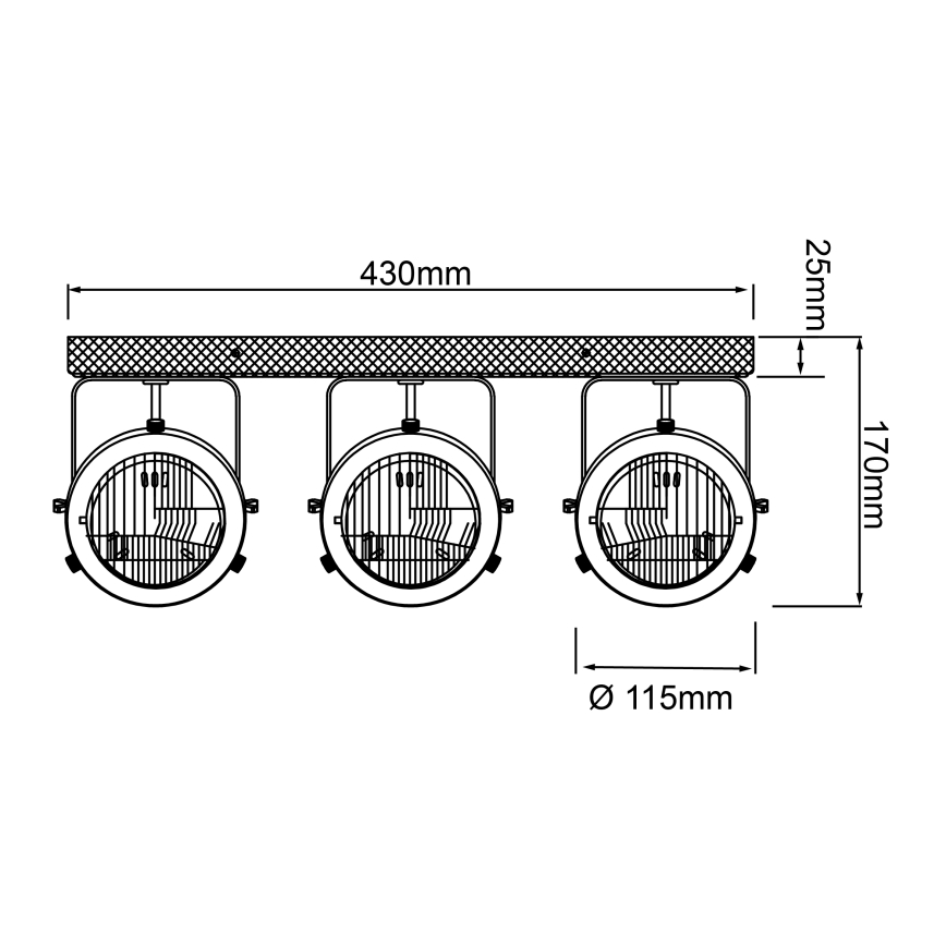 Brilliant - Φωτιστικό σποτ CARMEN WOOD 3xGU10/5W/230V καφέ