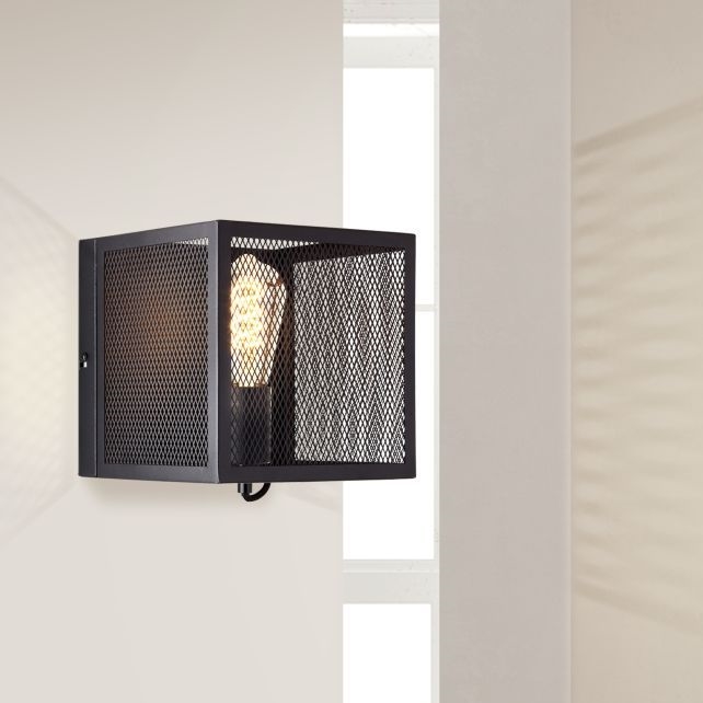 Brilliant - Φωτιστικό τοίχου MAZE 1xE27/40W/230V μαύρο