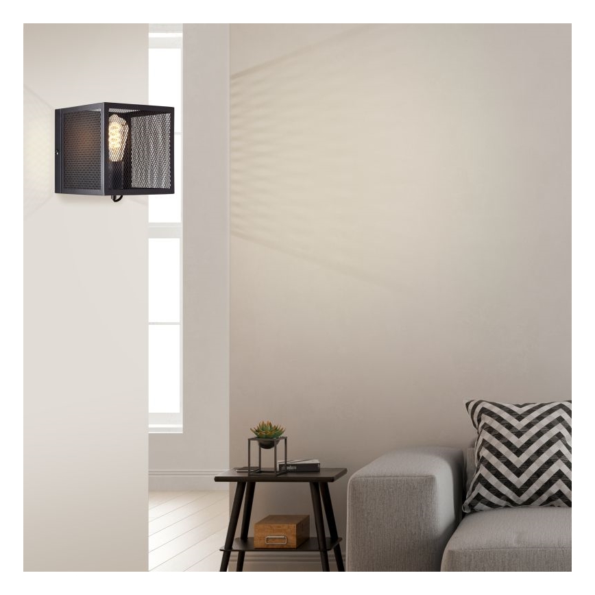 Brilliant - Φωτιστικό τοίχου MAZE 1xE27/40W/230V μαύρο