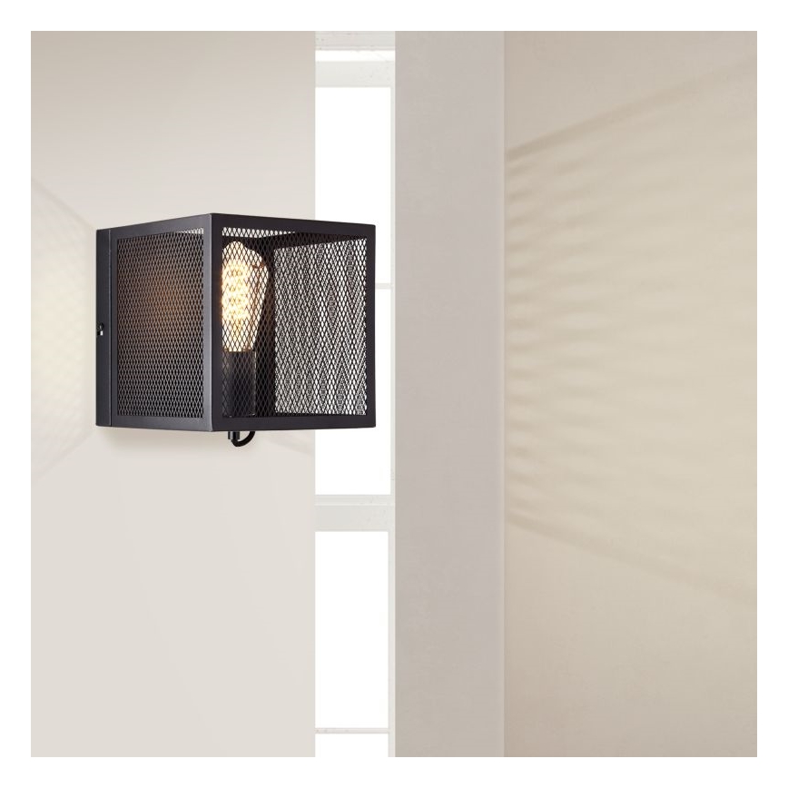 Brilliant - Φωτιστικό τοίχου MAZE 1xE27/40W/230V μαύρο