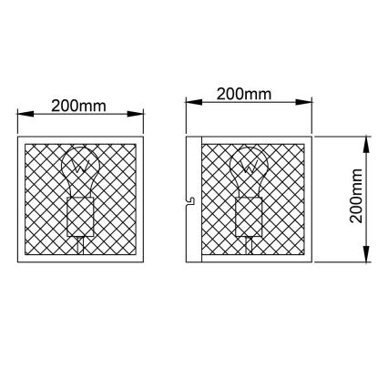 Brilliant - Φωτιστικό τοίχου MAZE 1xE27/40W/230V μαύρο
