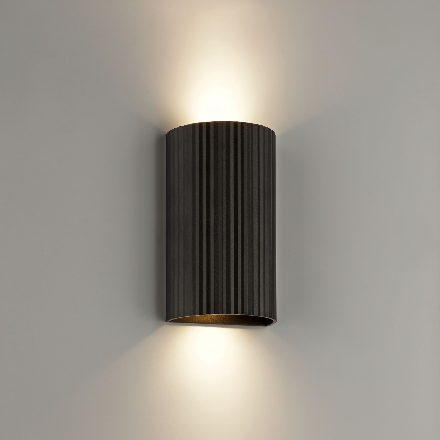 Brilliant - Φωτιστικό τοίχου UNDULA 2xGU10/10W/230V μαύρο