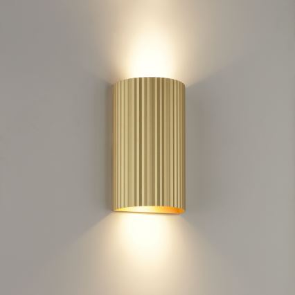 Brilliant - Φωτιστικό τοίχου UNDULA 2xGU10/10W/230V χρυσό