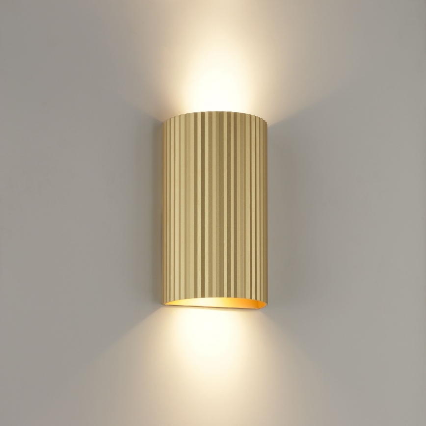 Brilliant - Φωτιστικό τοίχου UNDULA 2xGU10/10W/230V χρυσό