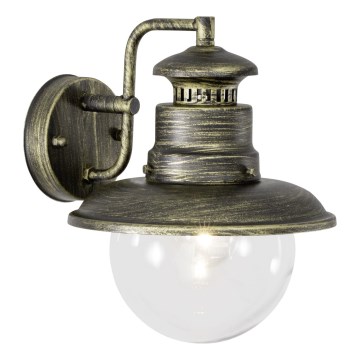 Brilliant - Φωτιστικό τοίχου εξωτερικού χώρου ARTU 1xE27/60W/230V IP44 πατίνα/χρυσό