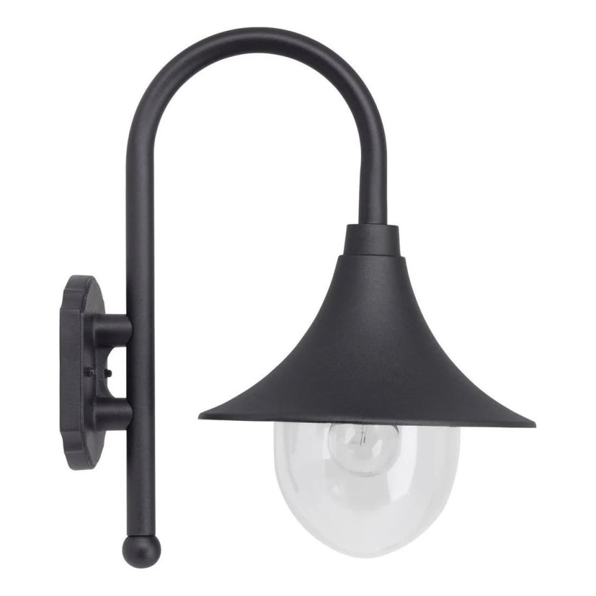 Brilliant - Φωτιστικό τοίχου εξωτερικού χώρου BERNA 1xE27/60W/230V IP44 μαύρο