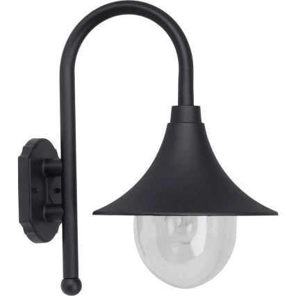Brilliant - Φωτιστικό τοίχου εξωτερικού χώρου BERNA 1xE27/60W/230V IP44 μαύρο