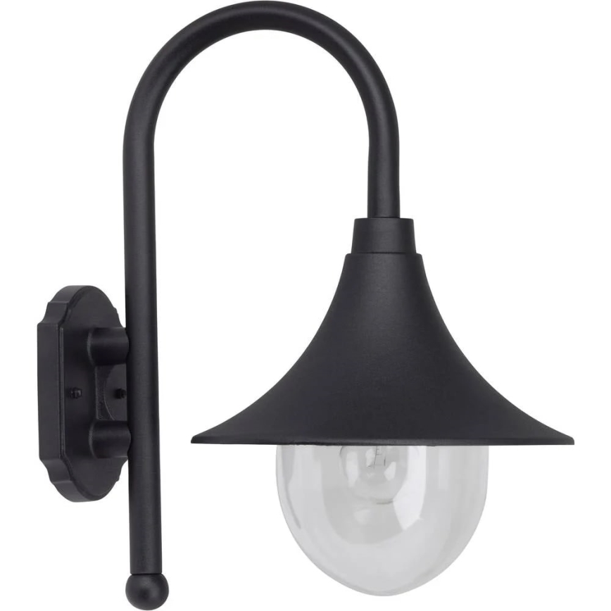 Brilliant - Φωτιστικό τοίχου εξωτερικού χώρου BERNA 1xE27/60W/230V IP44 μαύρο