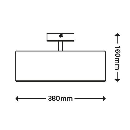 Brilo 3376-036 - Πλαφονιέρα οροφής 2xE27/40W/230V