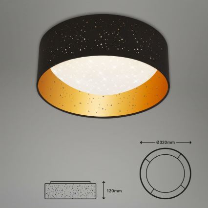 Brilo 3482-015 - Φωτιστικό οροφής LED MAILA STARRY LED/12W/230V μαύρο/χρυσαφί