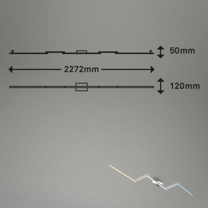 Brilo 3737-018 - LED Dimmable φωτιστικό οροφής SMART LED/24W/230V 3000-6500K Wi-Fi Tuya + τηλεχειριστήριο