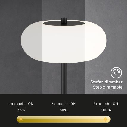 Brilo 7030-015 - Επιτραπέζια λάμπα αφής dimming LED VOCO LED/4,5W/230V μαύρο