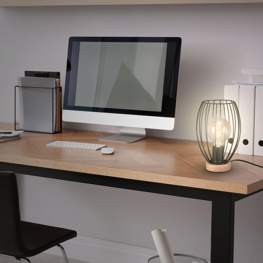 Brilo - Eπιτραπέζιο φωτιστικό WAKTU 1xE27/25W/230V Καουτσουκόδεντρο