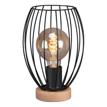Brilo - Eπιτραπέζιο φωτιστικό WAKTU 1xE27/25W/230V Καουτσουκόδεντρο