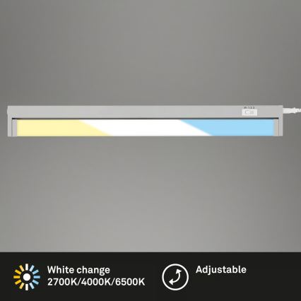 Brilo - Φωτιστικό LED για κάτω ντουλάπια, 6W/230V, 2700/4000/6500K, 54,5 cm, ασημί