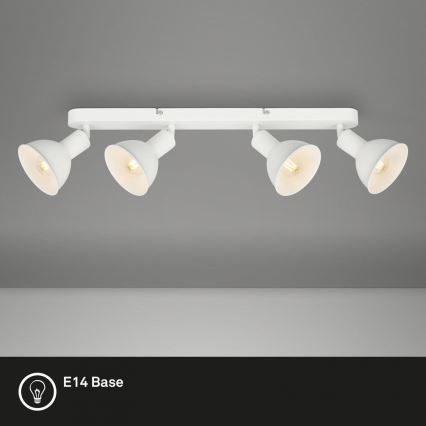 Brilo - Φωτιστικό σποτ RETRO 4xE14/25W/230V λευκό