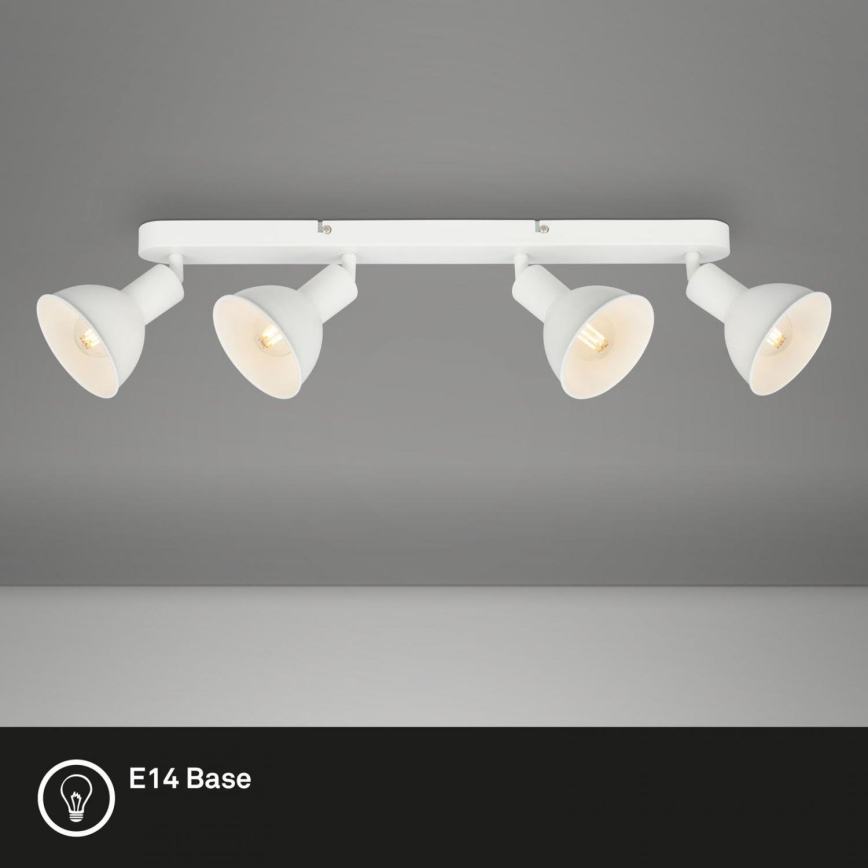 Brilo - Φωτιστικό σποτ RETRO 4xE14/25W/230V λευκό
