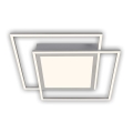 Brilo - Φωτιστικό οροφής LED 2xLED/16W/230V + LED/19W 51,5x51,5 cm ματ χρώμιο