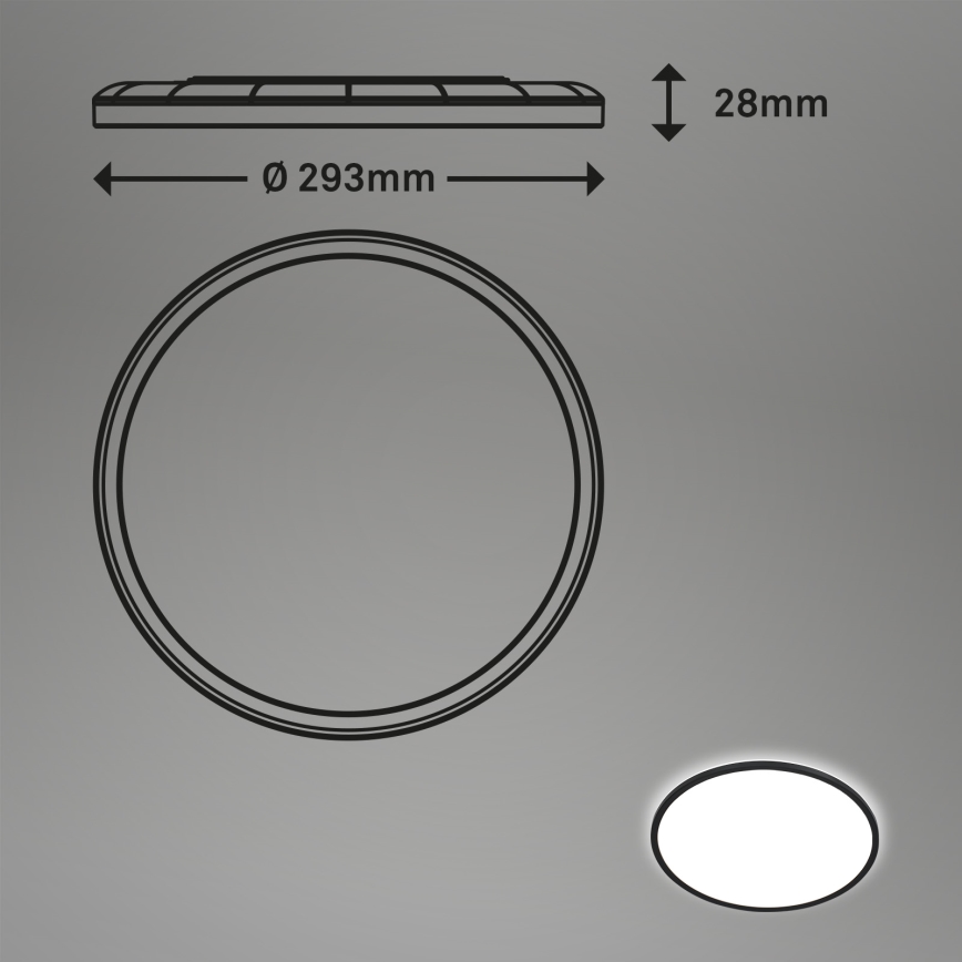 Brilo - Φωτιστικό οροφής LED SLIM LED/18W/230V διάμετρος 29,3 cm