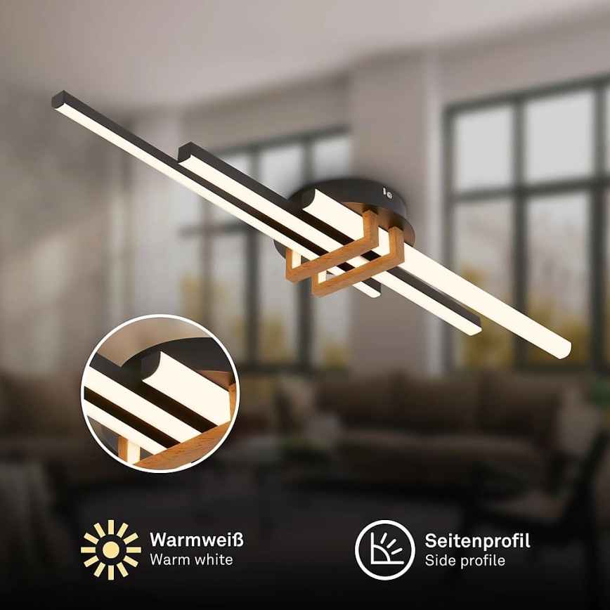 Brilo - Φωτιστικό οροφής LED TINKA LED/21W/230V 3000K μαύρο