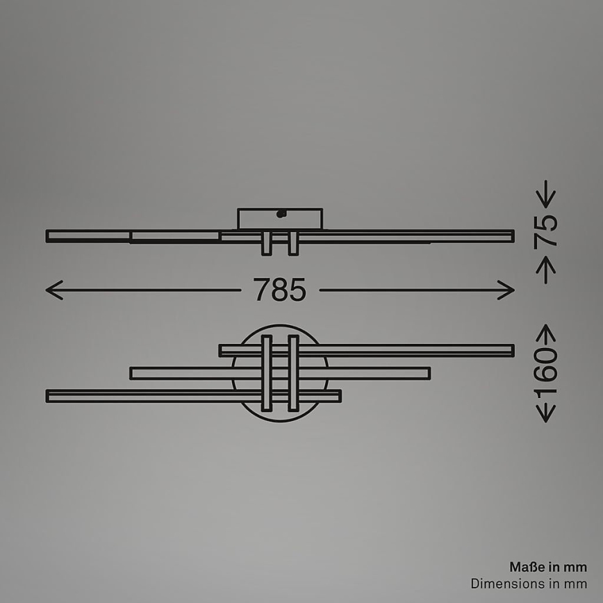 Brilo - Φωτιστικό οροφής LED TINKA LED/21W/230V 3000K μαύρο
