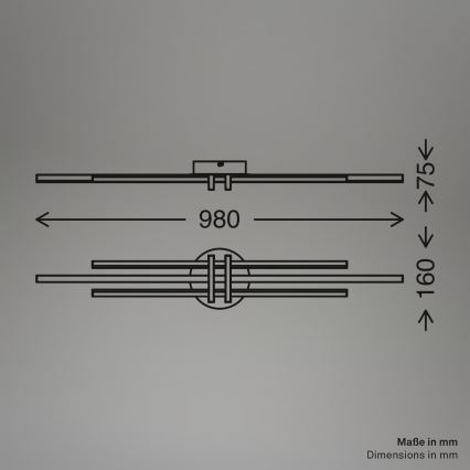 Brilo - Φωτιστικό οροφής LED TINKA LED/30W/230V 3000K χάλκινο
