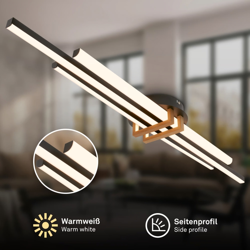 Brilo - Φωτιστικό οροφής TINKA LED/30W/230V 3000K μαύρο