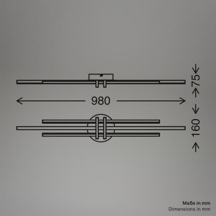 Brilo - Φωτιστικό οροφής TINKA LED/30W/230V 3000K μαύρο