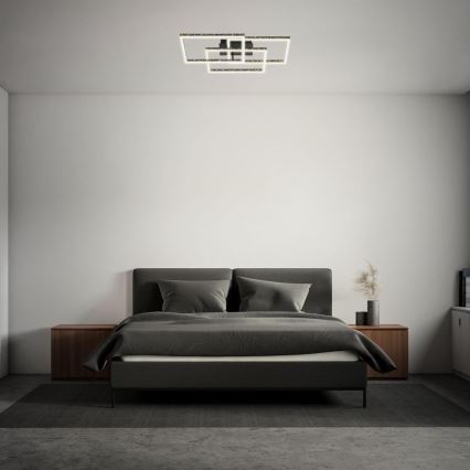 Brilo - LED Dimmable φωτιστικό οροφής FRAME LED/57W/230V 3000K μαύρο