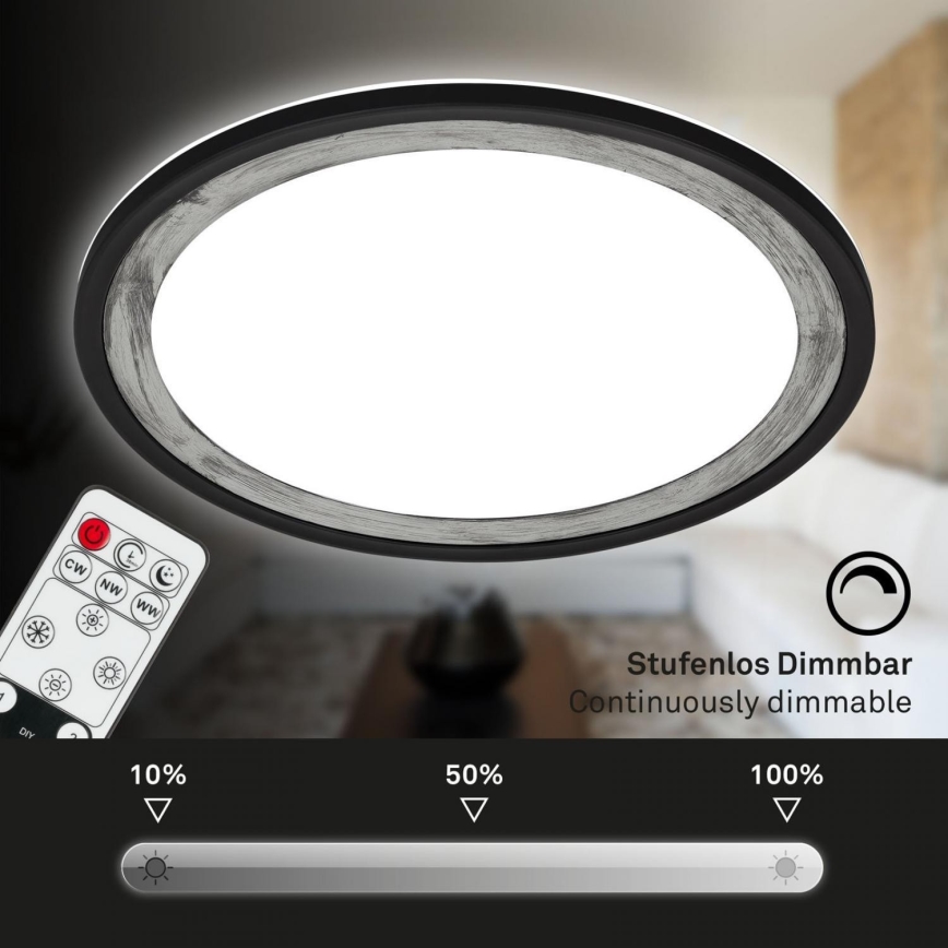 Brilo - LED Dimmable φωτιστικό οροφής SLIM LED/22W/230V 2700-6500K + τηλεχειριστήριο