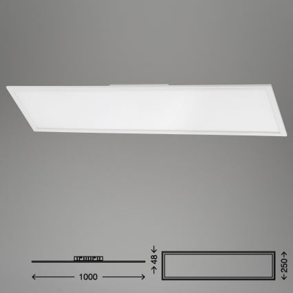 Brilo - LED Dimmable φωτιστικό οροφής SLIM LED/24W/230V 3000-6500K 100x25 cm + τηλεχειριστήριο