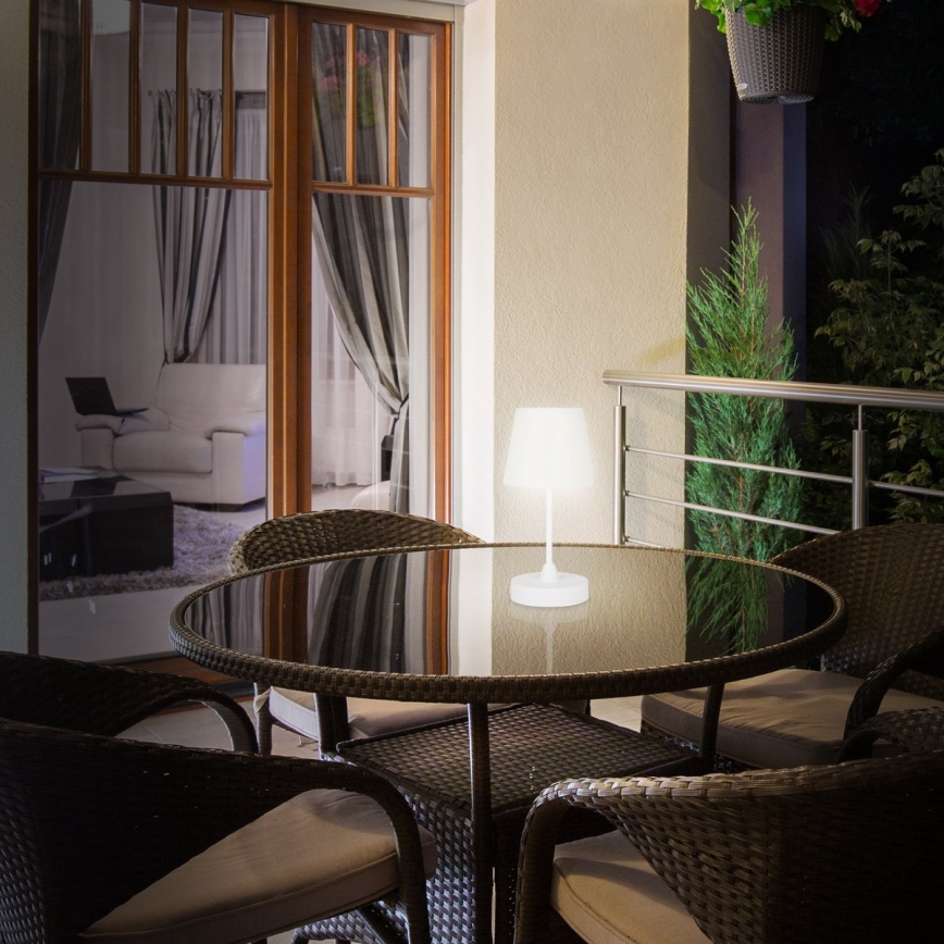 Brilo - LED Dimming rechargeable Εξωτερικού χώρου Επιτραπέζιο φωτιστικό LED/3W/5V IP44 λευκό