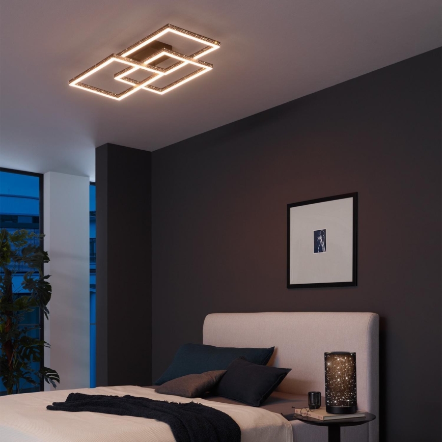Brilo - LED Dimmable φωτιστικό οροφής FRAME LED/57W/230V 3000K μαύρο