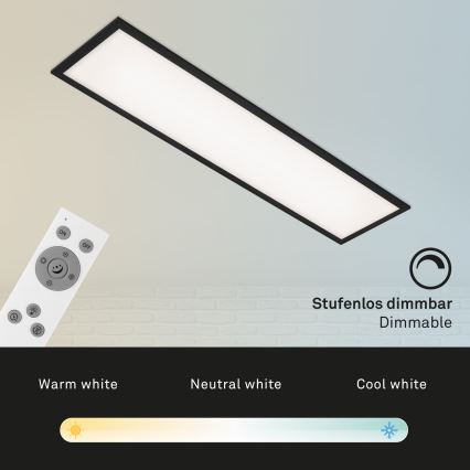 Brilo - LED Dimmable φωτιστικό οροφής PIATTO LED/24W/230V 3000-6500K 100x25 cm + τηλεχειριστήριο