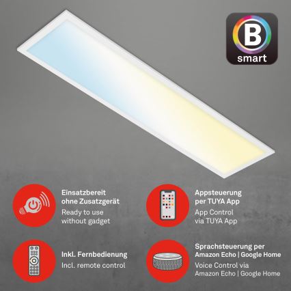 Brilo - LED Dimmable φωτιστικό οροφής PIATTO LED/28W/230V 3000-6500K Wi-Fi Tuya + τηλεχειριστήριο