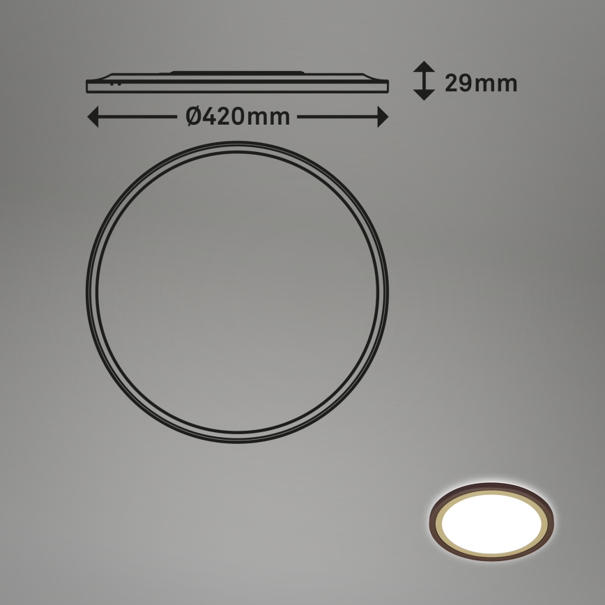 Brilo - LED Dimmable φωτιστικό οροφής SLIM LED/22W/230V 2700-6500K + τηλεχειριστήριο