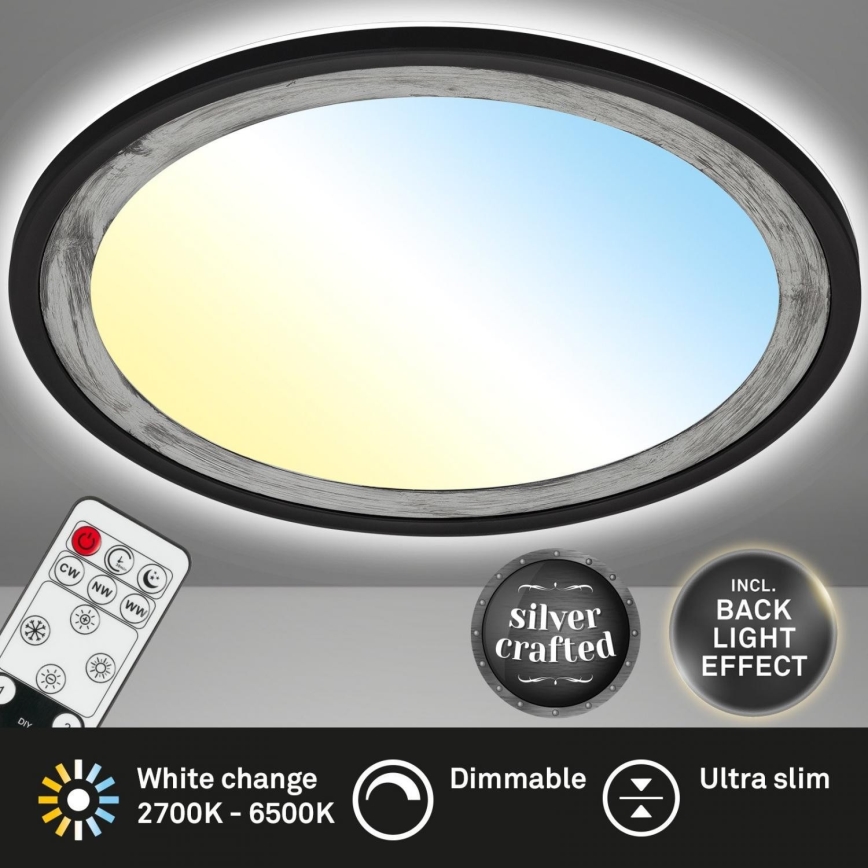 Brilo - LED Dimmable φωτιστικό οροφής SLIM LED/22W/230V 2700-6500K + τηλεχειριστήριο