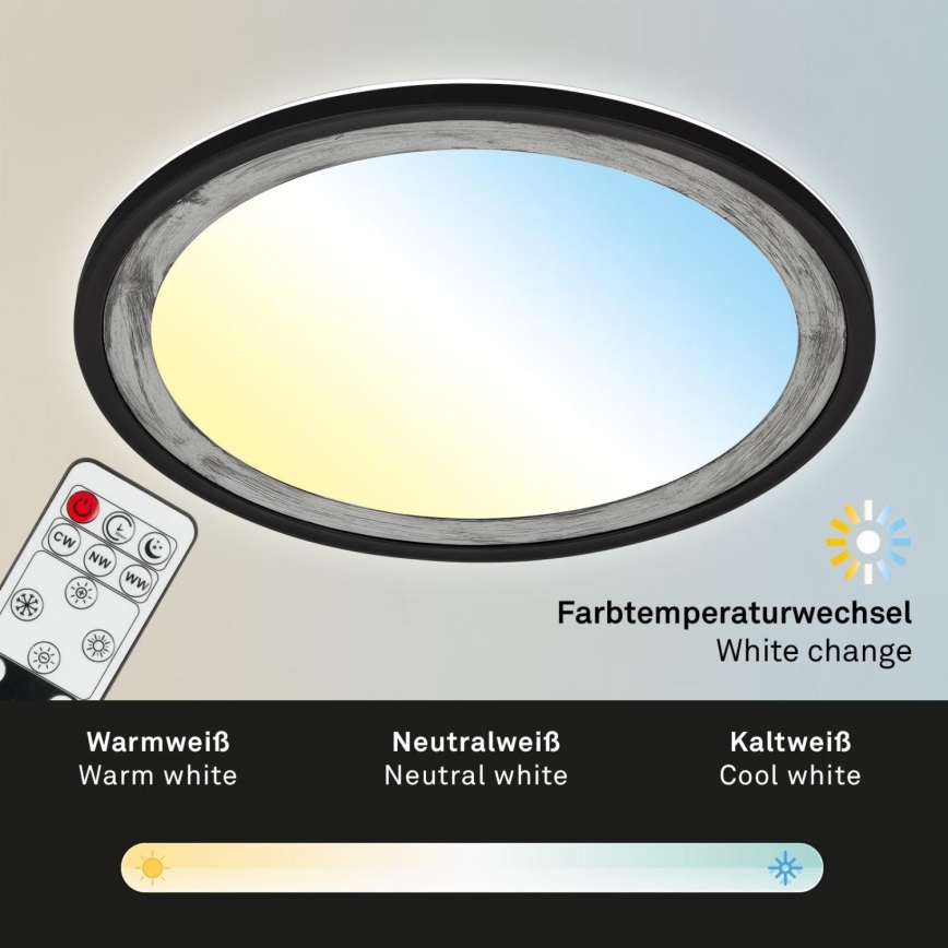 Brilo - LED Dimmable φωτιστικό οροφής SLIM LED/22W/230V 2700-6500K + τηλεχειριστήριο