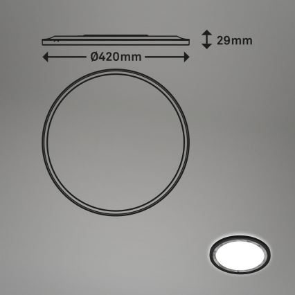 Brilo - LED Dimmable φωτιστικό οροφής SLIM LED/22W/230V 2700-6500K + τηλεχειριστήριο