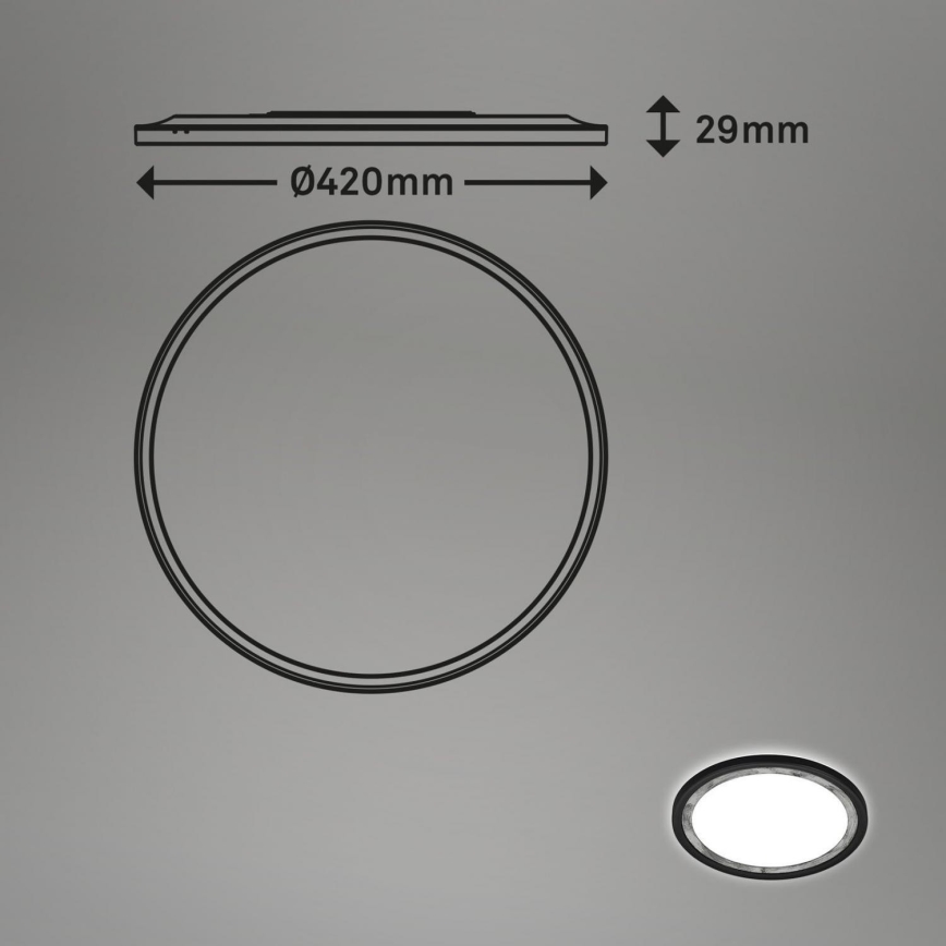 Brilo - LED Dimmable φωτιστικό οροφής SLIM LED/22W/230V 2700-6500K + τηλεχειριστήριο