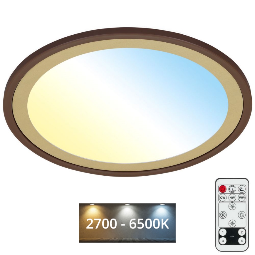 Brilo - LED Dimmable φωτιστικό οροφής SLIM LED/22W/230V 2700-6500K + τηλεχειριστήριο