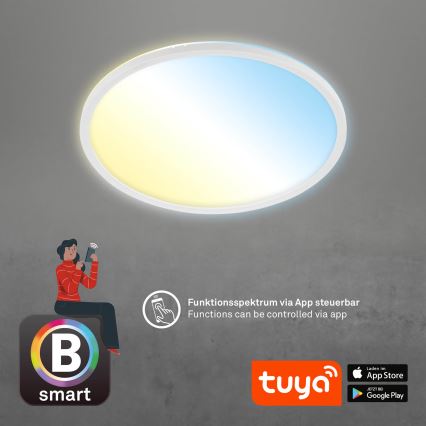 Brilo - LED Dimmable φωτιστικό οροφής SLIM LED/22W/230V 2700-6500K Wi-Fi Tuya + τηλεχειριστήριο