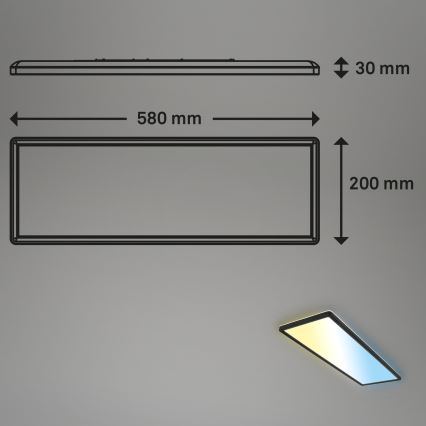 Brilo - LED Dimmable φωτιστικό οροφής SLIM LED/23W/230V 2700-6500K + τηλεχειριστήριο