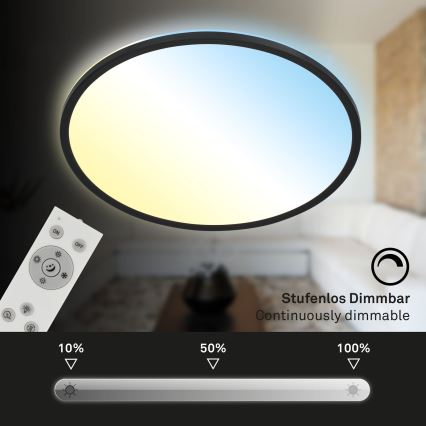 Brilo - LED Dimmable φωτιστικό οροφής SLIM LED/31W/230V 2700-6500K + τηλεχειριστήριο