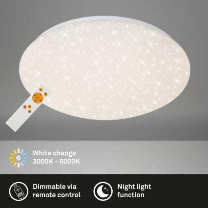 Brilo - LED Dimmable φωτιστικό οροφής STARRY SKY LED/22W/230V 3000-6000K + τηλεχειριστήριο